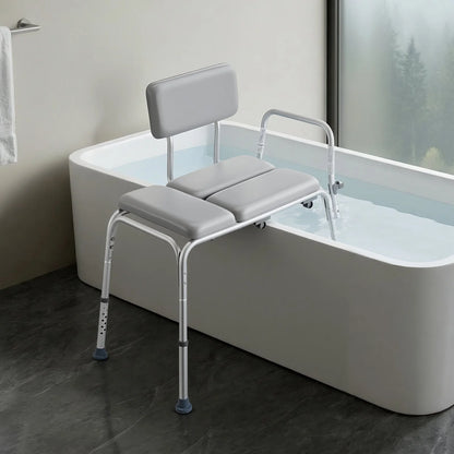 VEVOR Tub Transfer Bench for Bathtub, 500 lbs Weight Capacity Heavy Duty Shower Chair with Arm and Backrest, Height Adjustable Bathroom Shower Bench Bath Seat for Adults, Seniors, Elderly and Disabled - View 7