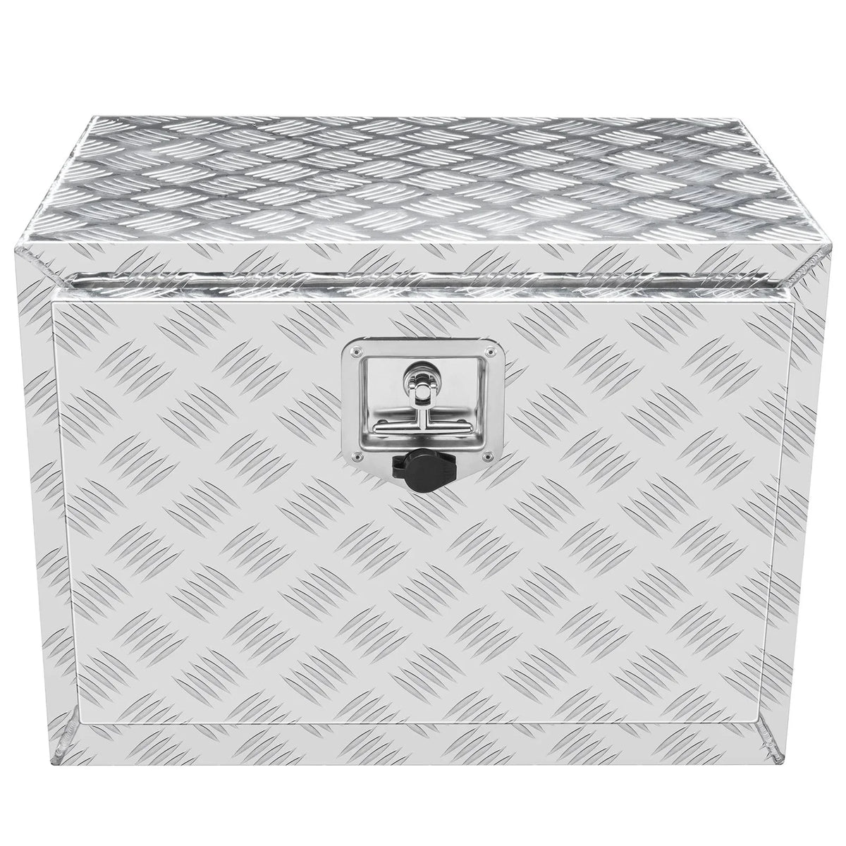 VEVOR Underbody Truck Box, 24"×14"×16" Pickup Storage Box, Heavy Duty Aluminum Diamond Plate Tool Box with Lock and Keys, Waterproof Trailer Storage Box with T-Handle Latch for Truck, Van, Trailer - View 9