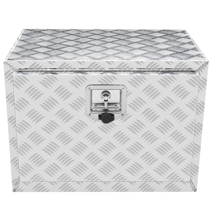 VEVOR Underbody Truck Box, 24"×14"×16" Pickup Storage Box, Heavy Duty Aluminum Diamond Plate Tool Box with Lock and Keys, Waterproof Trailer Storage Box with T-Handle Latch for Truck, Van, Trailer - View 9