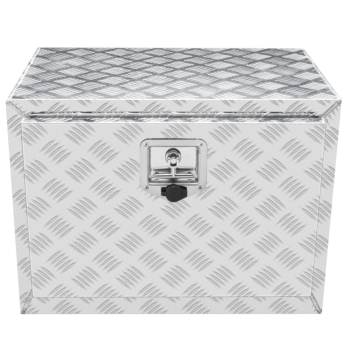 VEVOR Underbody Truck Box, 24"×17"×18" Pickup Storage Box, Heavy Duty Aluminum Diamond Plate Tool Box with Lock and Keys, Waterproof Trailer Storage Box with T-Handle Latch for Truck, Van, Trailer - View 10