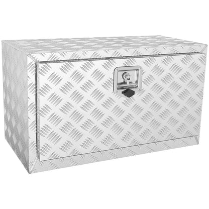 VEVOR Underbody Truck Box, 30"×17"×18" Pickup Storage Box, Heavy Duty Aluminum Diamond Plate Tool Box with Lock and Keys, Waterproof Trailer Storage Box with T-Handle Latch for Truck, Van, Trailer - View 10
