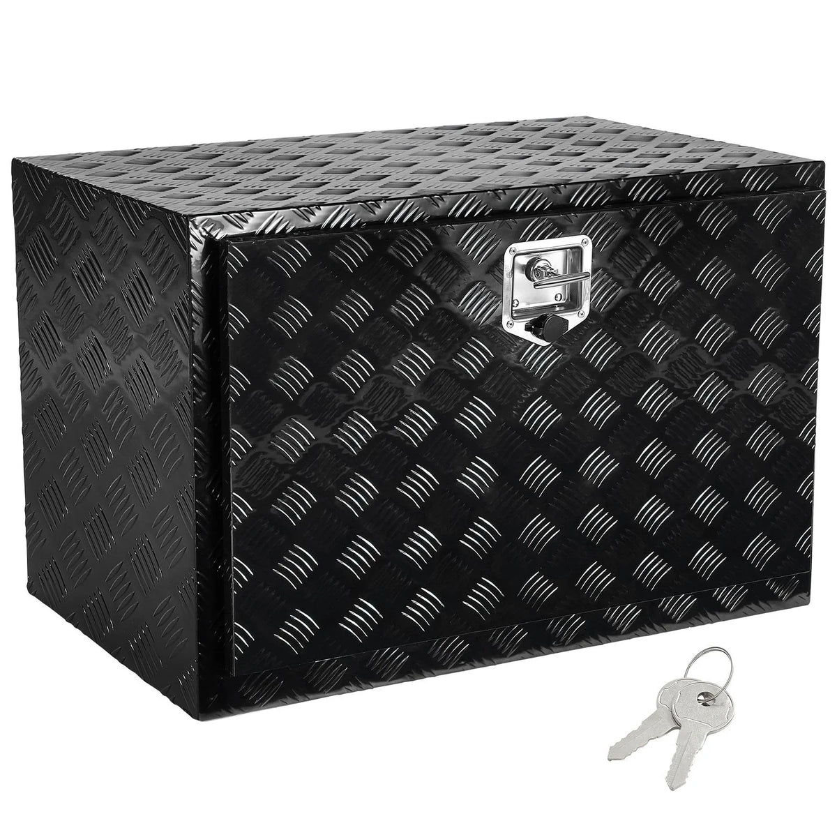 VEVOR Underbody Truck Box, 48" x 17" x 18" Pickup Storage Box, Heavy Duty Aluminum Diamond Plate Tool Box with Lock and Keys, Waterproof Trailer Storage Box with T-Handle Latch for Truck, Van, Trailer - View 8