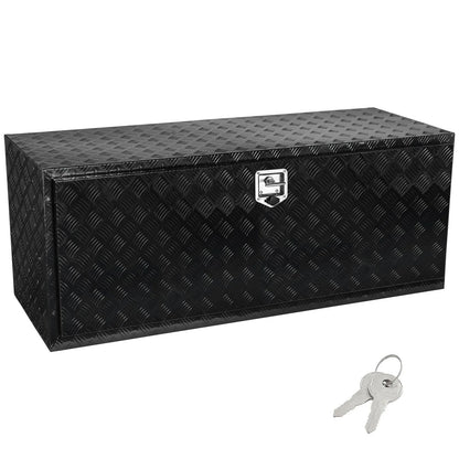 VEVOR Underbody Truck Box, 60" x 24" x 24" Pickup Storage Box, Heavy Duty Aluminum Diamond Plate Tool Box with Lock and Keys, Waterproof Trailer Storage Box with T-Handle Latch for Truck, Van, Trailer - View 8