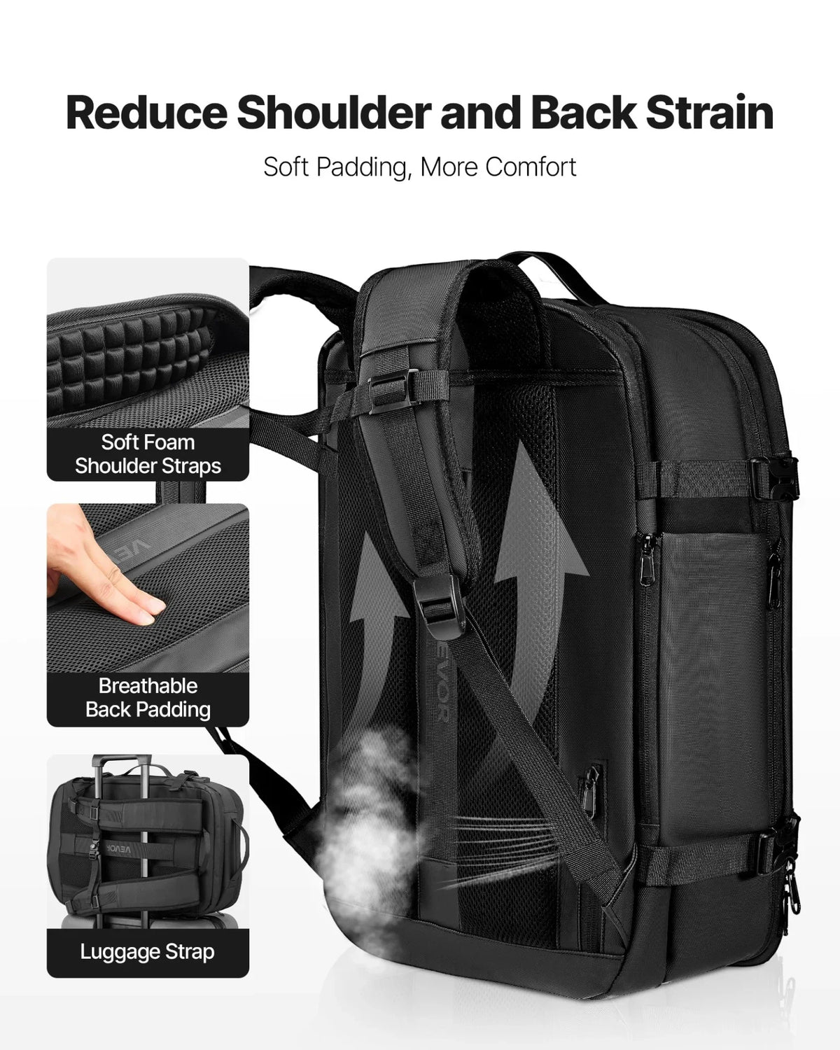 VEVOR Vacuum Travel Backpack 65L Expandable Vacuum Seal Compression Backpack - View 5