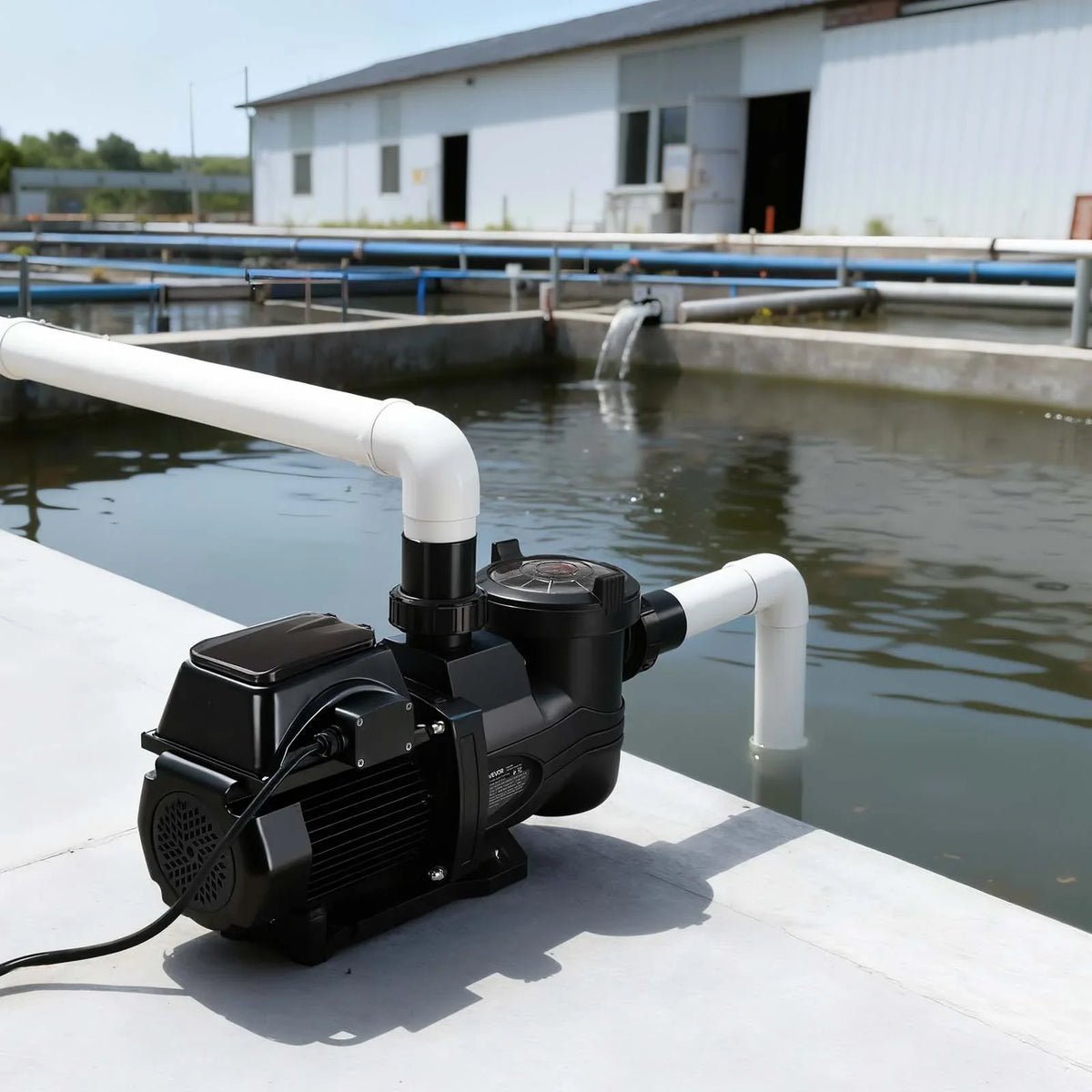 VEVOR Variable Speed Pool Pump, 1.5 HP, AC 220-240V, 132 GPM, In/Above Swimming Pool Pump with Filter Basket, Powerful Self Priming, Programmable Timer, for Inground and Above Ground Swimming Pool - View 7