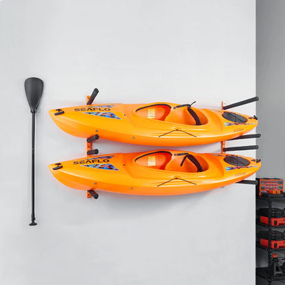 VEVOR Wall Kayak Storage Rack, 4-Capacity Wall Mounted Kayak Holders for Kayak Canoe Paddle Board, Kayak Storage Hooks with Adjustable Padded Arms, 400 LBS Load Kayak Hanger for Indoor Outdoor Garage - View 7