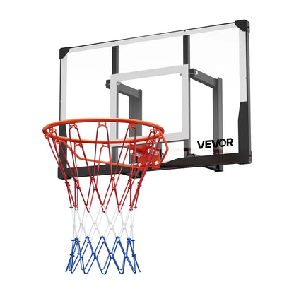 VEVOR Wall Mount Basketball Hoop, 44-inch PC Backboard Mounted Basketball Hoop Outdoor with Solid Steel, 0.08 inch Thickened Backboard, Thickened Woven Nylon Basketballs Net, Indoor & Outdoor Use - View 9