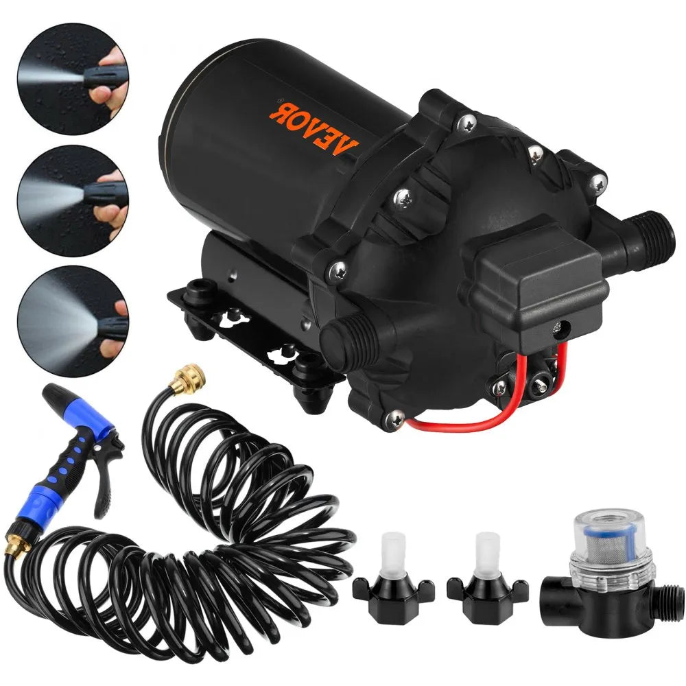 VEVOR Washdown Deck Wash Pump Kit 12v 20 Lpm 70 Psi Caravan Rv Boat Marine