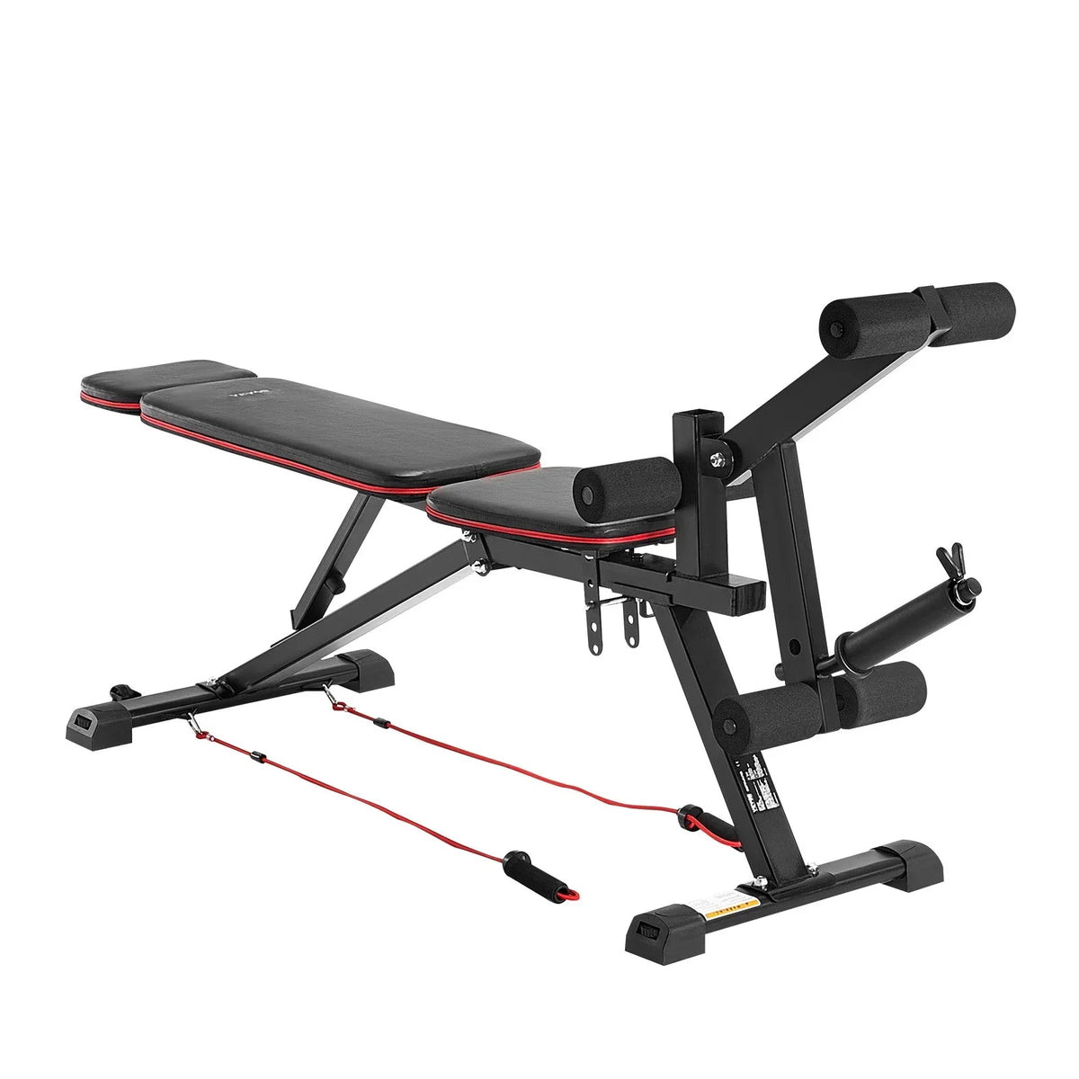 VEVOR Weight Bench, 800lbs Adjustable Weight Bench Press for Full Body Workout, Exercise Sit up Bench for Home Gym Strength Training, Flat Bench with with Leg Extension, Preacher Pad, Fast Adjustment - View 9