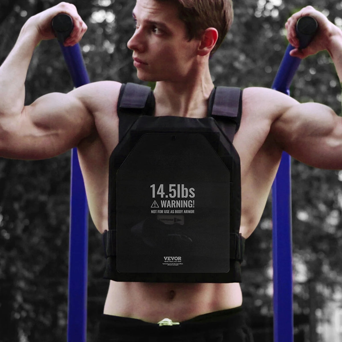 VEVOR Weight Vest Plates, 14.5 LB Pairs, Premium Steel Weighted plates, Contoured Ergonomic Fit – WODs, Additional Weight for Weight Vests, for Strength Training, Running, Fitness, Heavy Workouts - View 7
