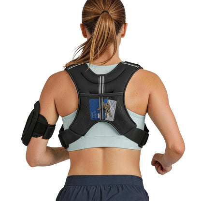VEVOR Weighted Vest, 10 lbs Body Weight Vest for Men Women, with Reflective Stripe, Adjustable Buckle, Workout Equipment for Strength Training, Running, Jogging, Fitness, Muscle Building, Weight Loss - View 9