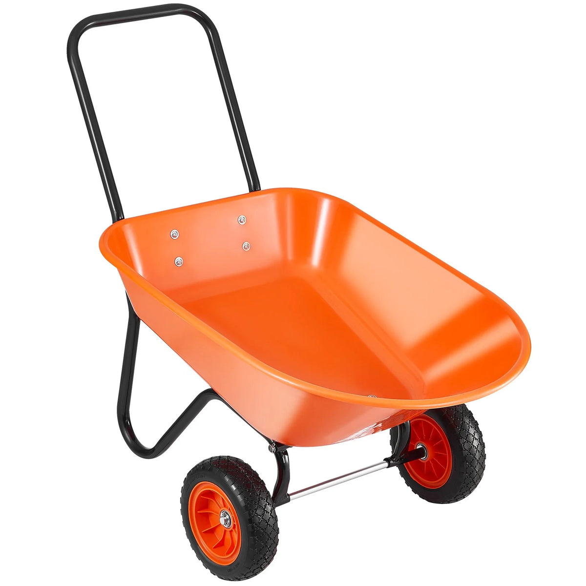 VEVOR Wheelbarrow Cart, 5 Cu. Ft. Load & 397 lbs Capacity, 2 Wheels Garden Dump Cart, Garden Wagon with Handle &  10"  Wide Track Wheels, Easy Loading Utility Yard Cart & Wagons for Outdoor Lawn Yard - View 8