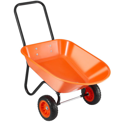 VEVOR Wheelbarrow Cart, 5 Cu. Ft. Load & 397 lbs Capacity, 2 Wheels Garden Dump Cart, Garden Wagon with Handle &  10"  Wide Track Wheels, Easy Loading Utility Yard Cart & Wagons for Outdoor Lawn Yard - View 8