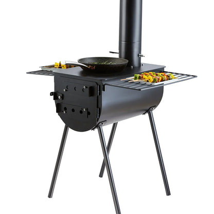 VEVOR Wood Stove, 118 inch, Alloy Steel Camping Tent Stove, Portable Wood Burning Stove with Chimney Pipes & Gloves, 3000in³Firebox Hot Tent Stove for Outdoor Cooking and Heating with 8 Pipes - View 9