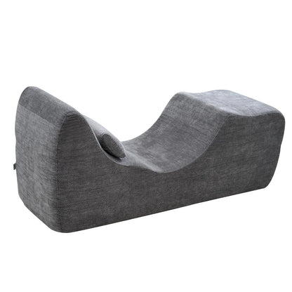 VEVOR Yoga Chair Chaise, Ergonomic Chaise Lounge Chair for Yoga, Modern Boneless Curved Foam Lounge Indoor for Massage, Stretching, Relaxation, Exercise, Used in Living Room, Bedroom, Balcony, Grey - View 9