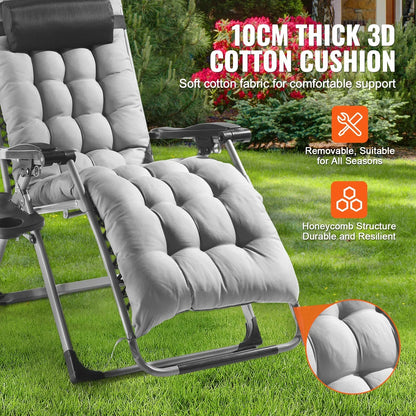 VEVOR Zero Gravity Chair 26" Zero Gravity Recliner Lounge Chair Indoor & Outdoor - View 4