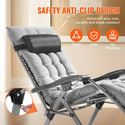 VEVOR Zero Gravity Chair 26" Zero Gravity Recliner Lounge Chair Indoor & Outdoor - View 5