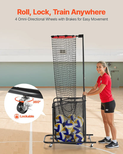 Volleyball Setter Training Equipment Trainer Net Angle and Height Adjustable