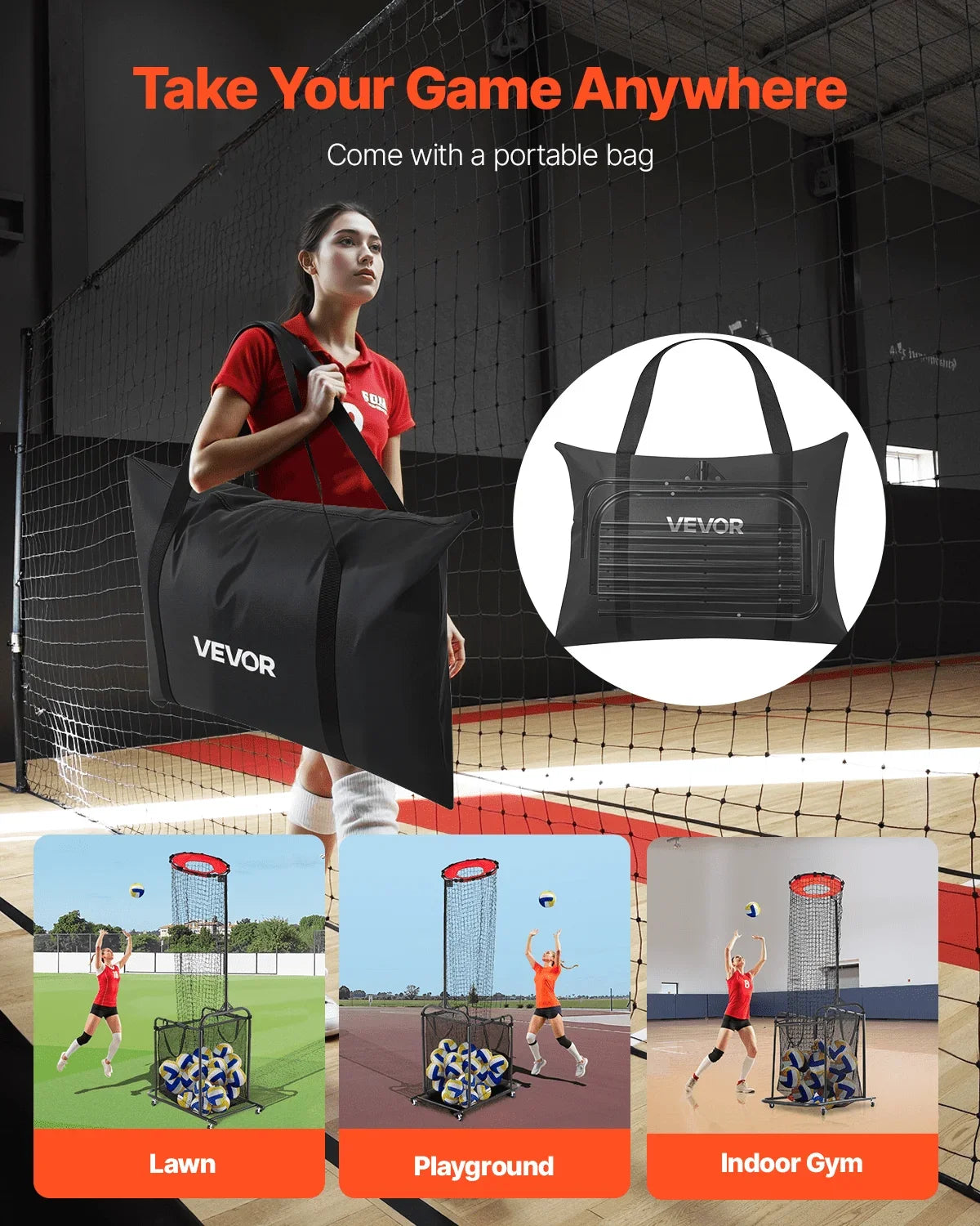 Volleyball Setter Training Equipment Trainer Net Angle and Height Adjustable - View 5