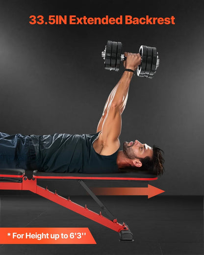 Weight Bench Sit up Bench for Home Gym Strength Training Adjustable Foldable - View 2