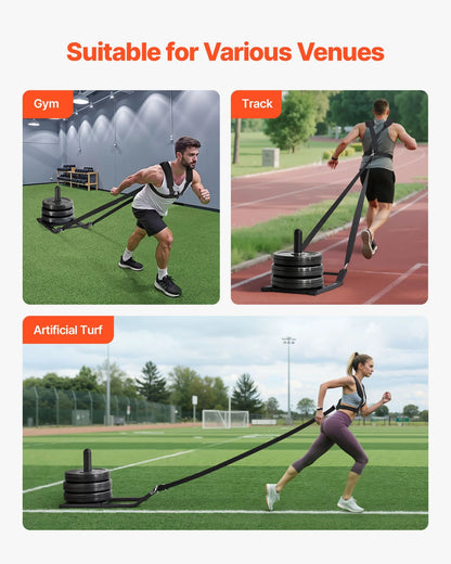 Weight Power Pull Push Sled Workout Fitness Strength Speed Training Sled Black - View 6