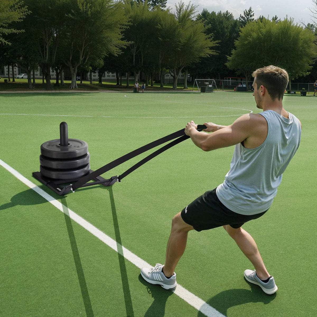 Weight Power Pull Push Sled Workout Fitness Strength Speed Training Sled Black - View 8